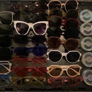 Women glasses and lashes